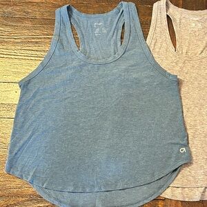 GapFit Breathe Air Tank tank Racerback Tank Top - Heathered Blue